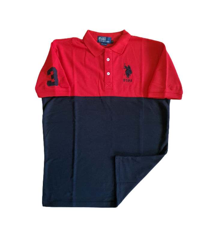 POLO T Shirt Dual Color Red Black