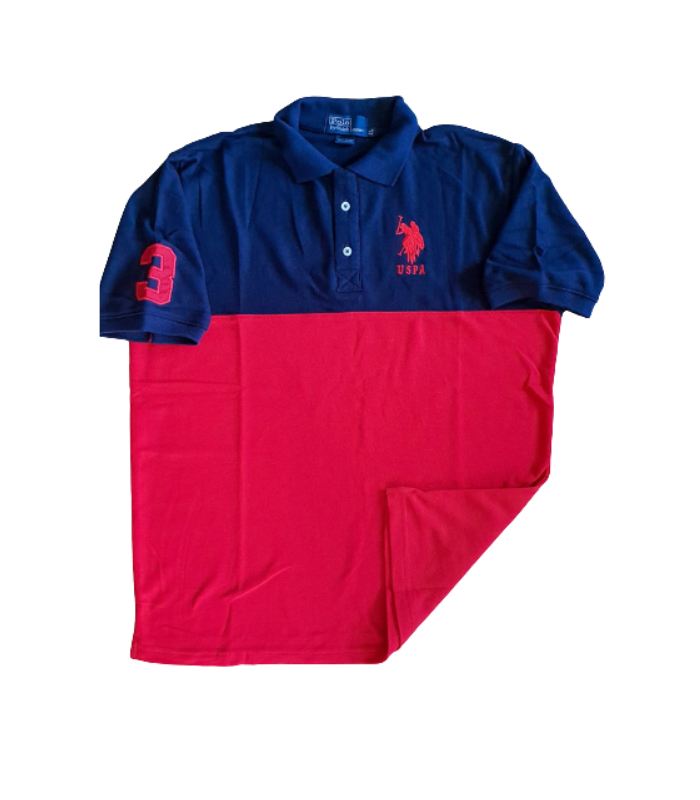 POLO T Shirt Dual Color Blue Red