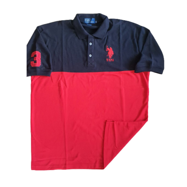 POLO T Shirt Dual Color Black Red