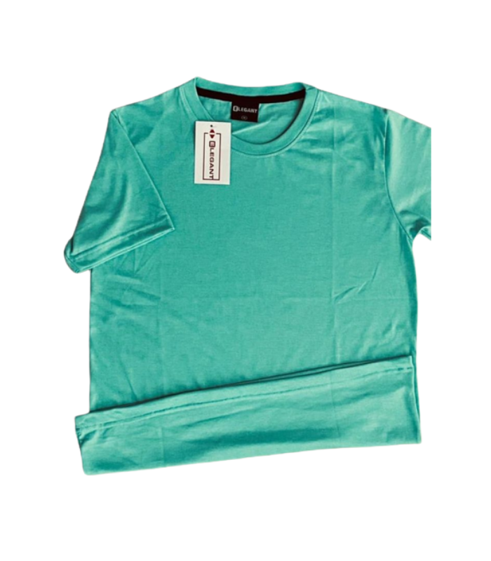 Elegent Plain Color T Shirt Light Blue